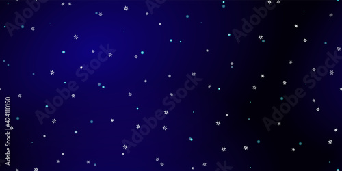 Falling Snowflakes seamless pattern flying snow