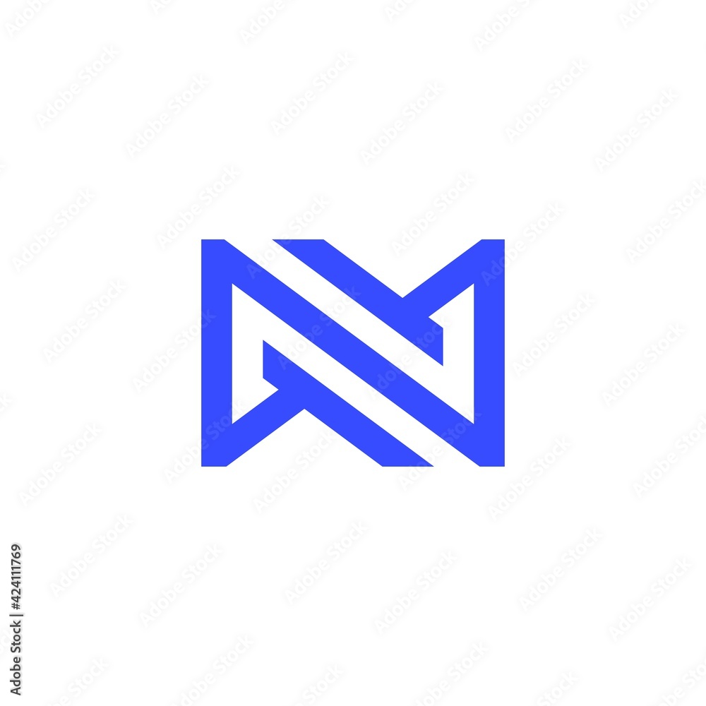 N letter infinity mobius loop logo vector icon illustration N letter infinity mobius loop logo vector icon illustration
