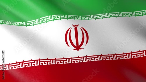 Flag of The Iran. Flag's footages are rendered in real 3D software. Perfect for TV, Movies, social, HUD, presentations, webs etc. photo