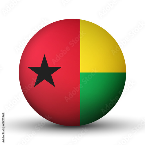 Glass light ball with flag of Guinea-Bissau. Round sphere, template icon. National symbol. Glossy realistic ball, 3D abstract vector illustration highlighted on a white background. Big bubble Free Download Glass light ball with flag of Guinea-Bissau. Round sphere, template icon. National symbol. Glossy realistic ball, 3D abstract vector illustration highlighted on a white background. Big bubble - GFXLoad