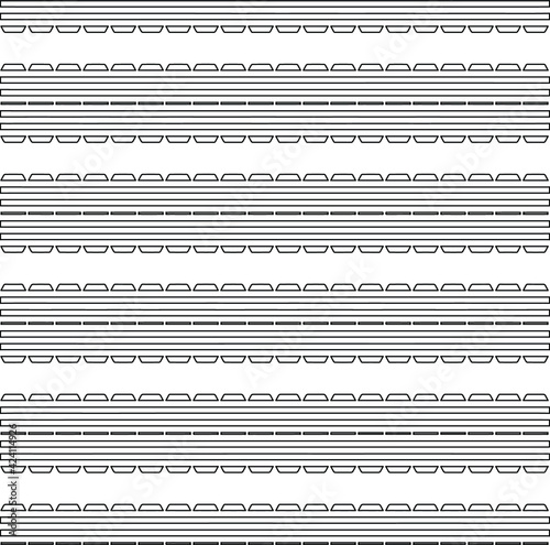 Geometric vector pattern with triangular elements. Seamless abstract ornament for wallpapers and backgrounds. Black and white colors. 