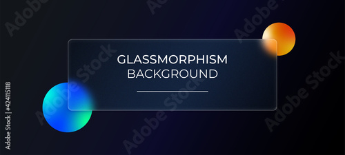 Glassmorphism. Abstract background.	 photo