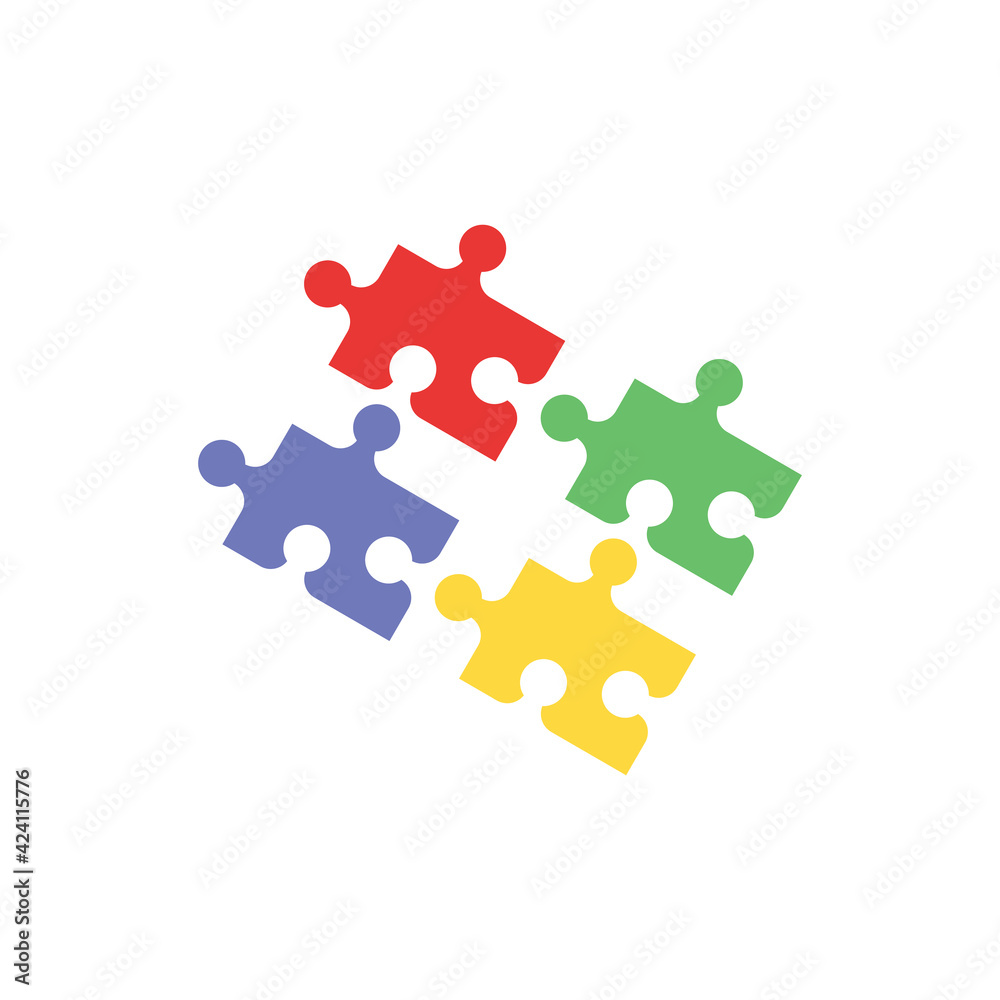 vector illustration of business and finance icon puzzle flat style on white background. vector illustration of business and finance icon puzzle flat style on white background.