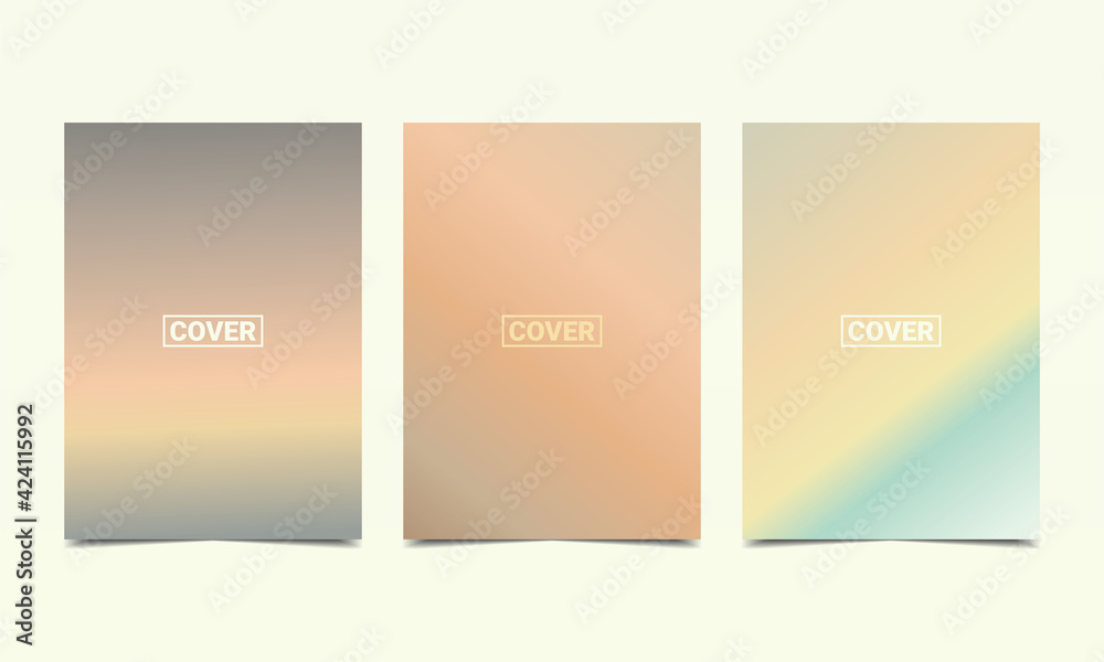 Fototapeta premium Set of beautiful gradient color background. Colorful background for banner flyer poster. Illustration vector