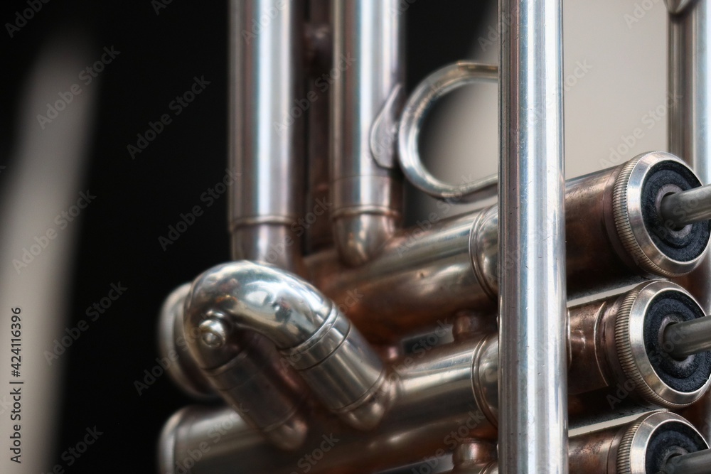 Naklejka premium close up of a trumpet