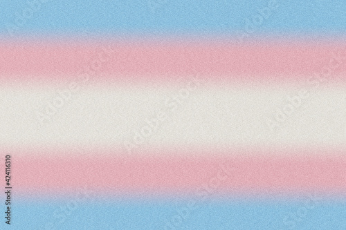 Noise gradient. Nostalgia, vintage, retro 70s, 80s style. Abstract background. Grainy texture. Trans, transgender pride flag. Wall, wallpaper, template, print. White, pink, blue, beige colors