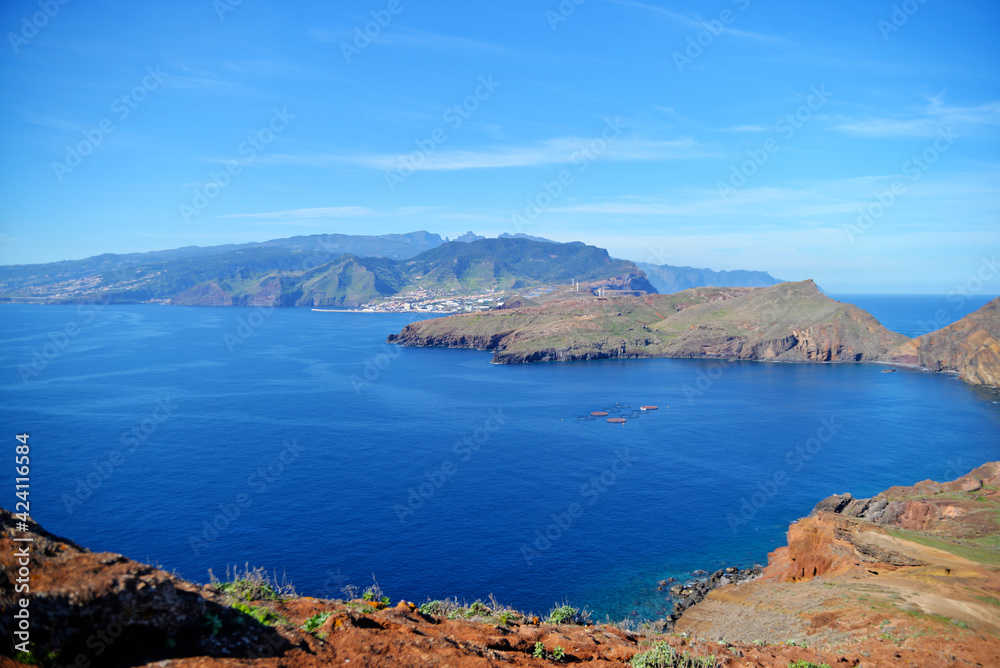 Landscape view of the ocean of Madeira island