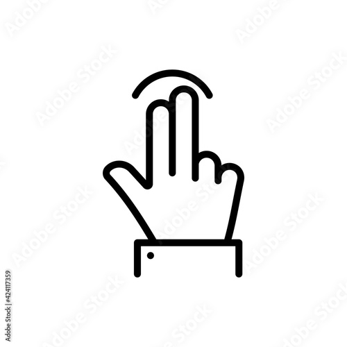 Hand Click simple icon. Finger touch sign. Cursor pointer symbol. Quality design elements. Classic style. Vector photo