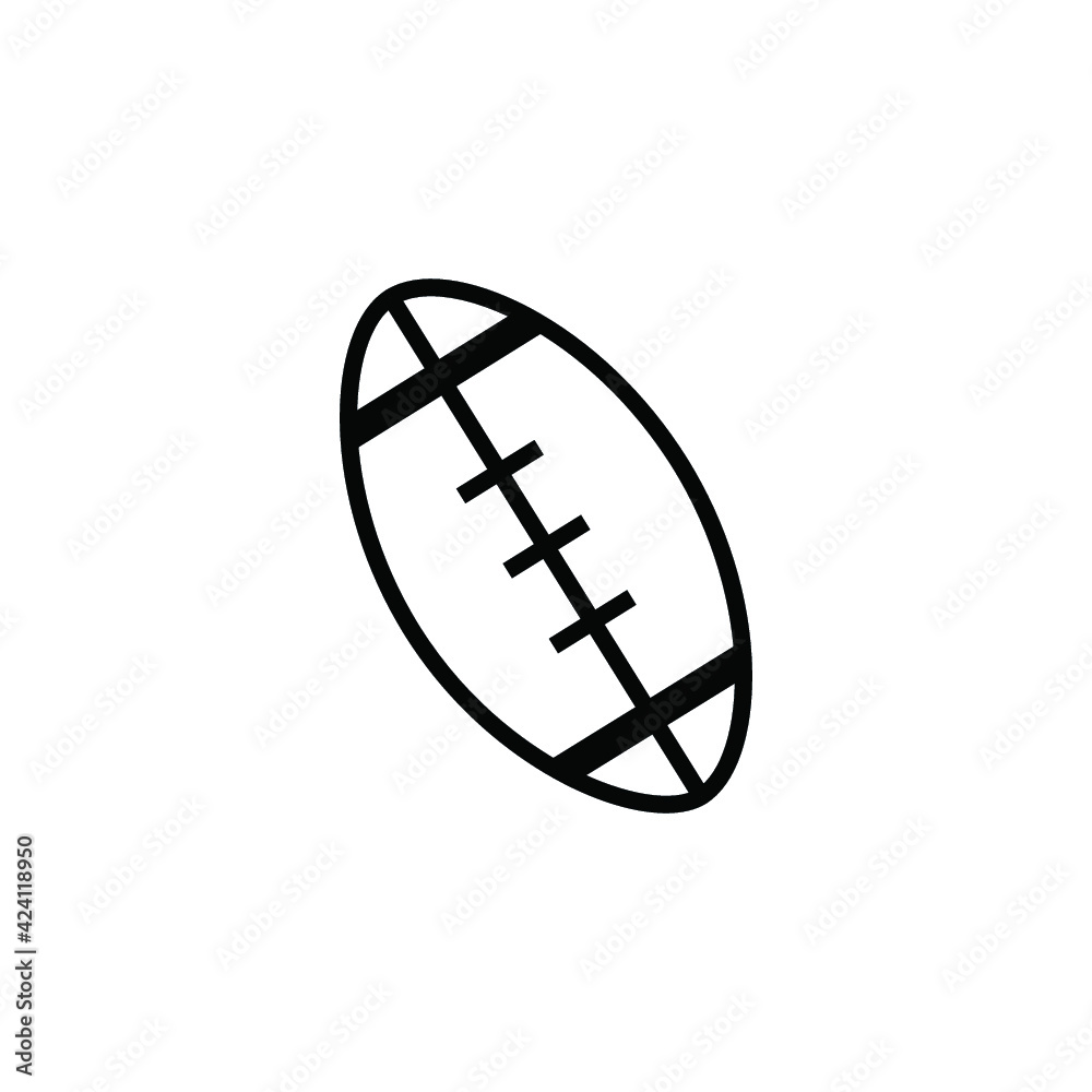 American Football Icon Flat American Football Icon Flat