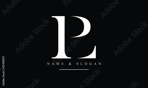 PL, LP, P, L abstract letters logo monogram