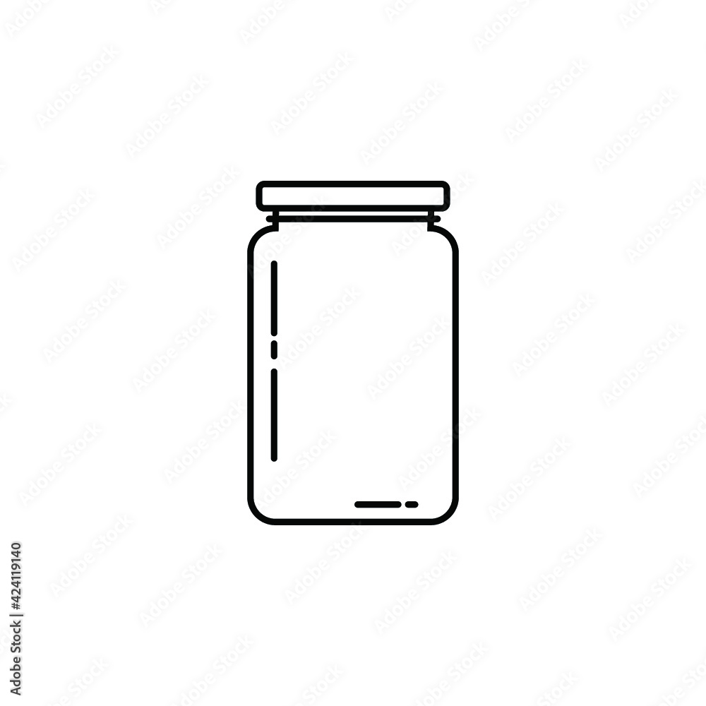Blank jar with cap isolated on white background Blank jar with cap isolated on white background