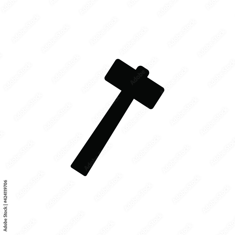 hammer icon, stock illustration flat design style hammer icon, stock illustration flat design style
