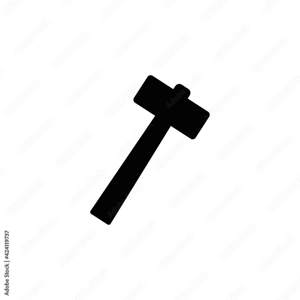 hammer icon, stock illustration flat design style hammer icon, stock illustration flat design style