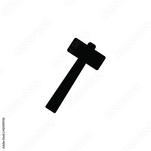 hammer icon, stock illustration flat design style