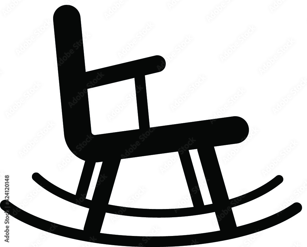 rocking chair icon illustration design element rocking chair icon illustration design element