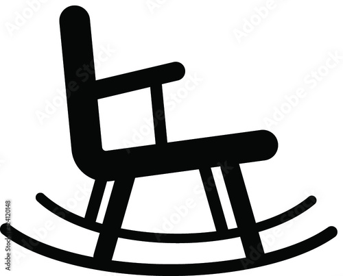 rocking chair icon illustration design element