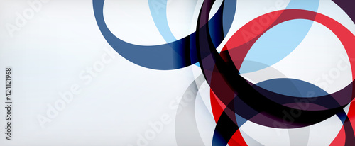 Ring geometric shapes, o letter repetition wallpaper. Abstract background for business or technology presentations, internet posters or web brochure covers