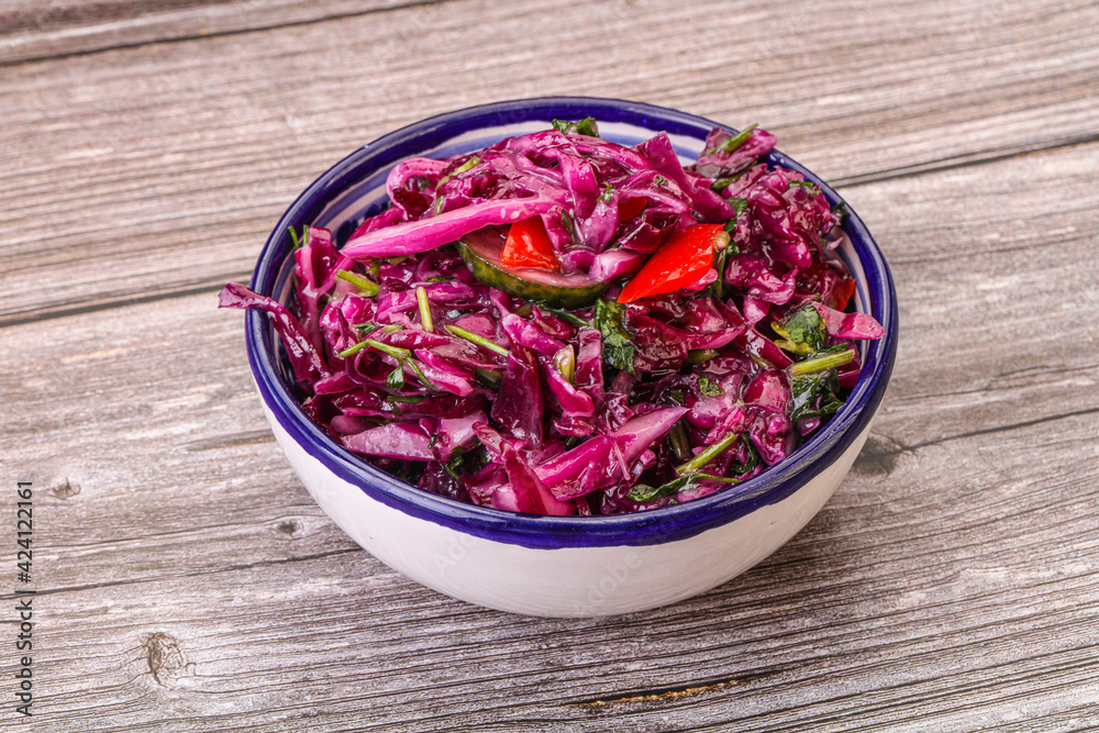 Pickled red cabbage with herbs Pickled red cabbage with herbs