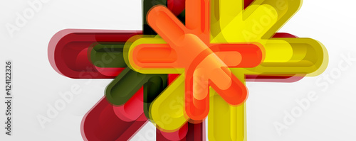 Abstract glossy crosses background for business or technology presentations, internet posters or web brochure covers