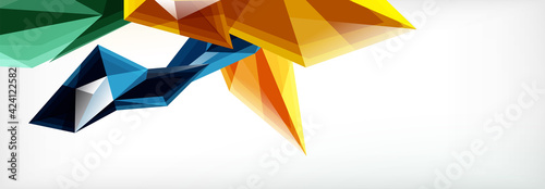 Vector 3d triangles and pyramids abstract background for business or technology presentations, internet posters or web brochure covers