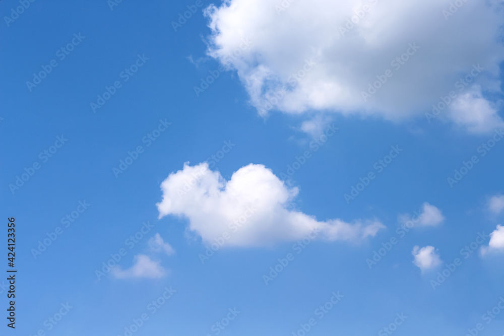 Clouds with breeze on bluesky for summer background and copy space Clouds with breeze on bluesky for summer background and copy space