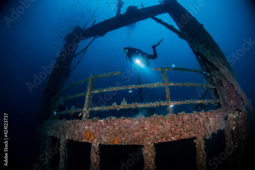 Wracktauchen Tauchen Peltastis Kroatien Unterwasser