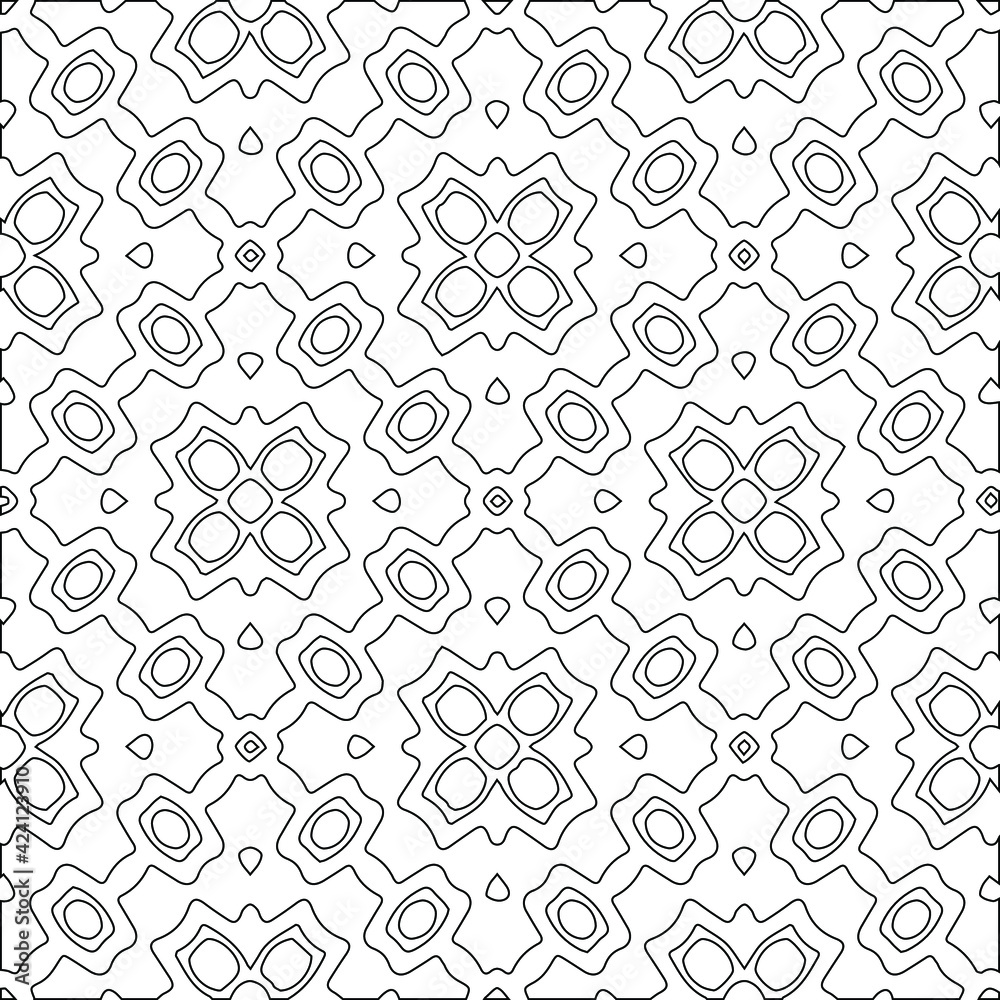 Geometric vector pattern with triangular elements. Seamless abstract ornament for wallpapers and backgrounds. Black and white colors. Geometric vector pattern with triangular elements. Seamless abstract ornament for wallpapers and backgrounds. Black and white colors.