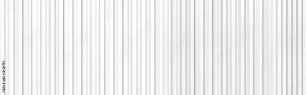 Panorama of White Corrugated metal background and texture surface or galvanize steel