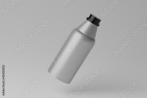 Plain Realistic 3D Bottle Mockup