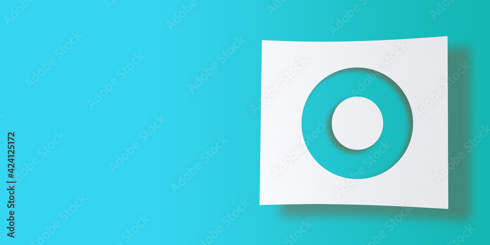 3D render numbers collection: No. 0, zero, cut out on white square paper on turquoise background. Smooth drop shadow and large copy space. Illustration design in numeric typography. Basic shape 3D render numbers collection: No. 0, zero, cut out on white square paper on turquoise background. Smooth drop shadow and large copy space. Illustration design in numeric typography. Basic shape