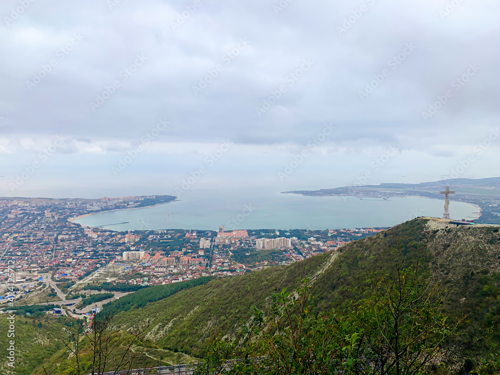 Panoramic view of Gelendzhik from the mountain