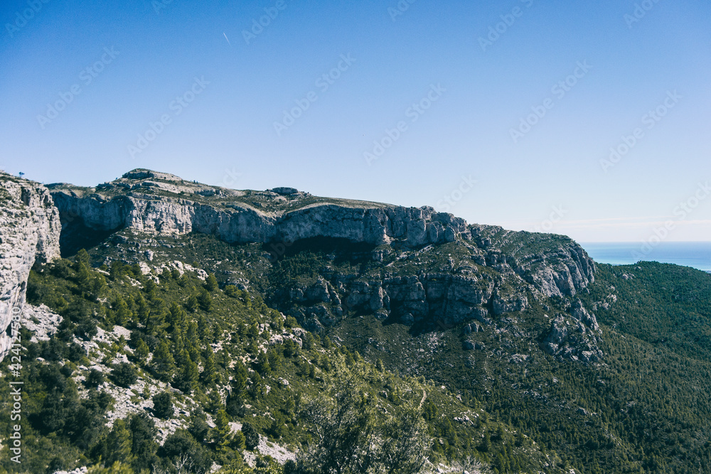 view from the top of a mountain in catalonia.