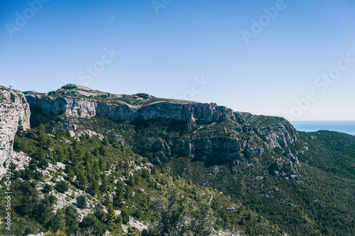 view from the top of a mountain in catalonia. © zaizev