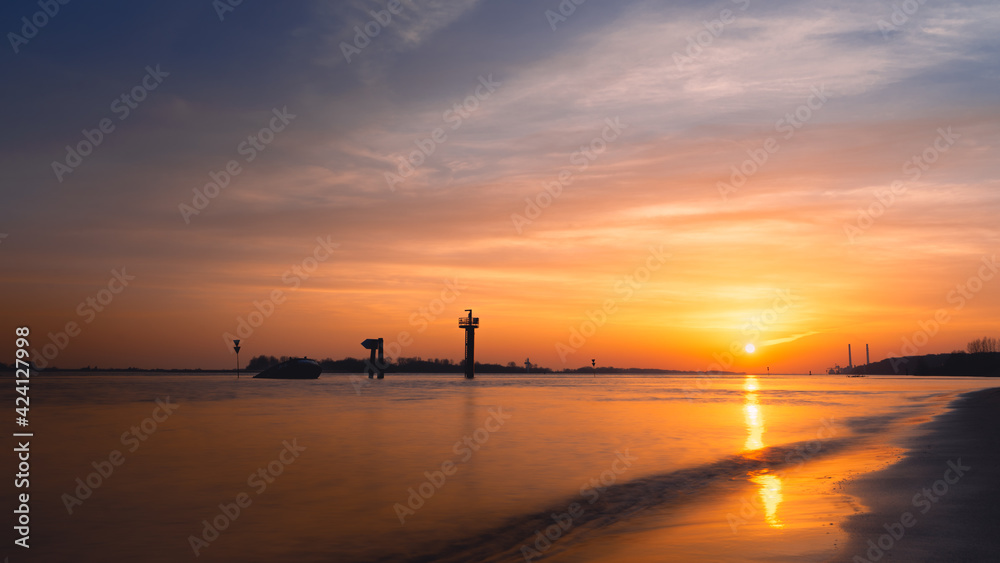 Sonnenuntergang in Hamburg Blankenese