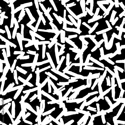 Seamless pattern black white cross hand drawn lines chalk grid  abstract simple scandinavian style background grunge texture. trend of the season. Can be used for Gift wrap fabrics wallpapers. Vector