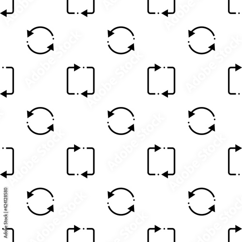 Exchange Icon Seamless Pattern, Convert Icon, Refresh Icon