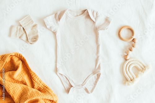 Baby wooden toy teether eco natural scandinavian nordic style