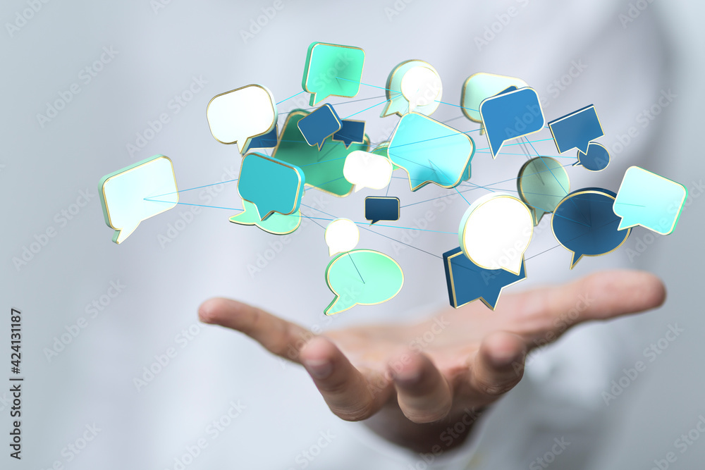 communication speak bubble digital concept communication speak bubble digital concept