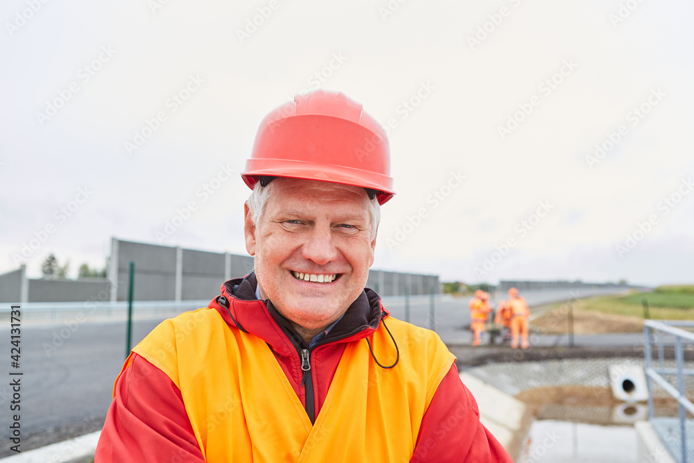 Senior man as a construction worker with experience Senior man as a construction worker with experience