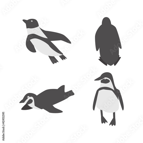 ペンギンのイラストセット