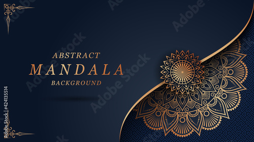 luxury mandala with abstract background. Decorative mandala design for cover, card, print, poster, banner, brochure, invitation.