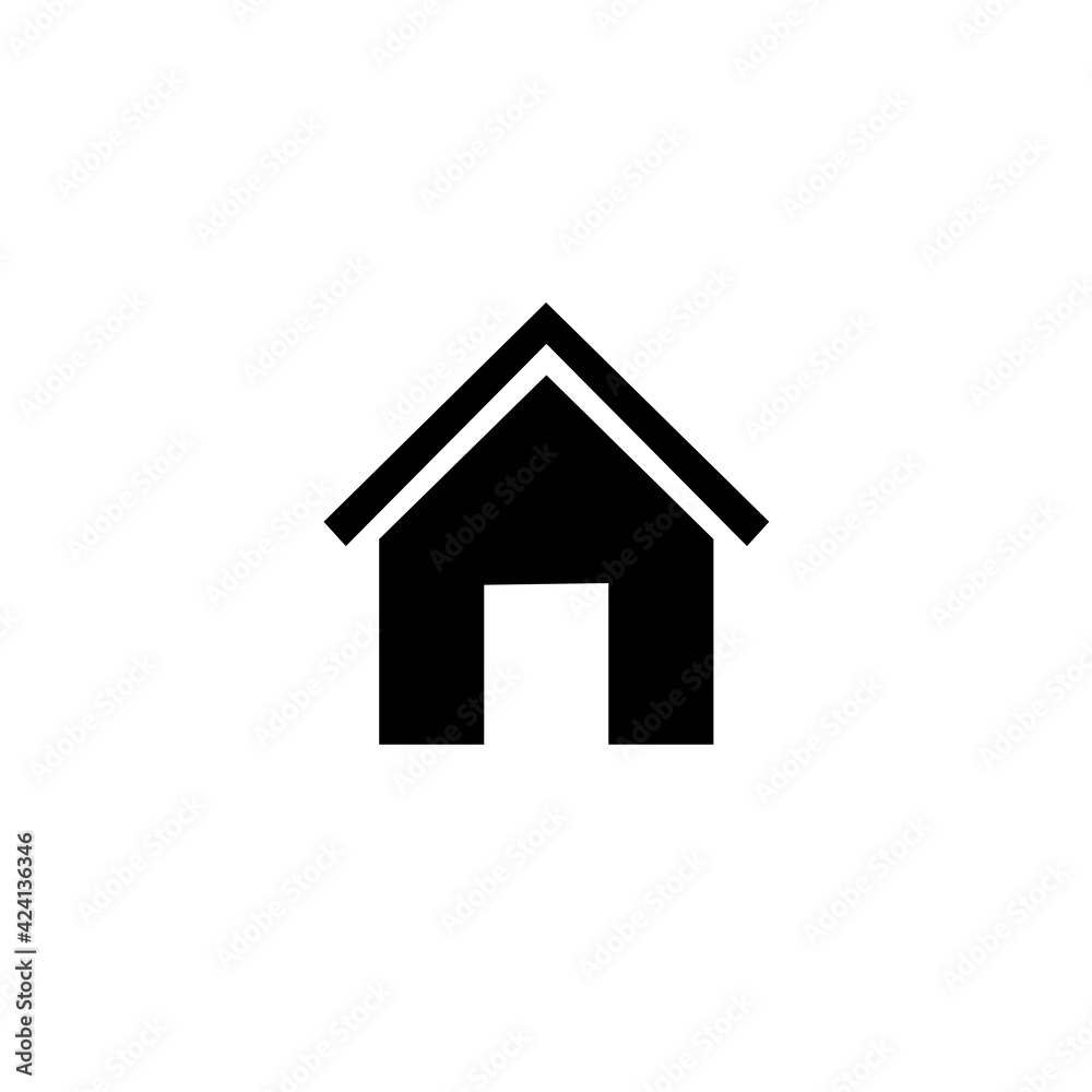 Hut for the dog. Vector drawing.