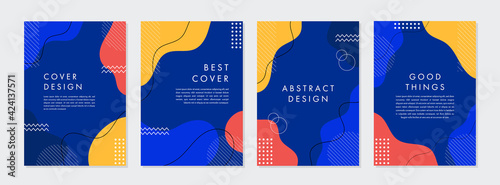 Set of abstract creative artistic templates. Universal cover Designs for Annual Report, Brochures, Flyers, Presentations, Leaflet, Magazine.