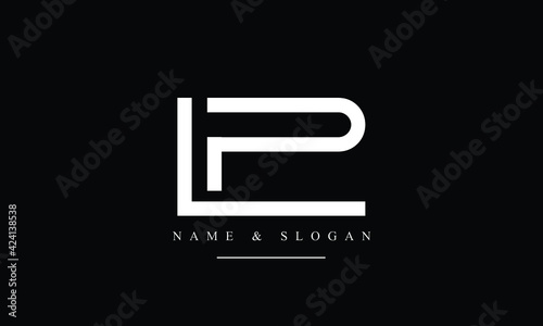 PL, LP, P, L abstract letters logo monogram