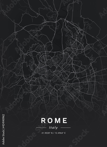 Map of Rome, Italy