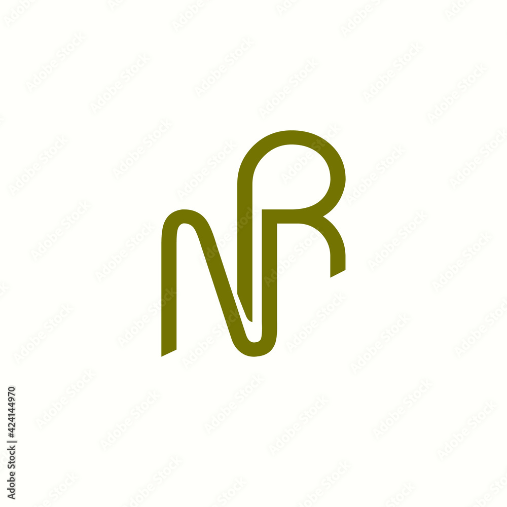 letter NR. vector logo monogram alphabet minimalist design letter NR. vector logo monogram alphabet minimalist design
