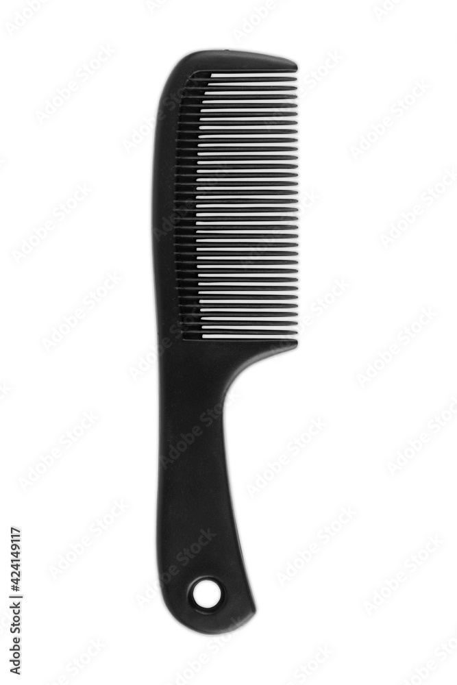 Black comb on a white background. Black comb on a white background.
