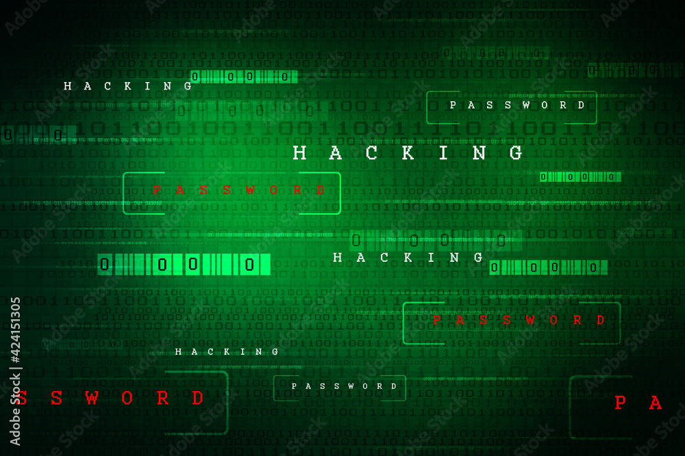 2d illustration abstract Cyber security

