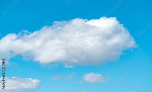 One cloud in the blue sky