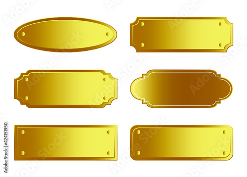 Golden Name Plate Collection